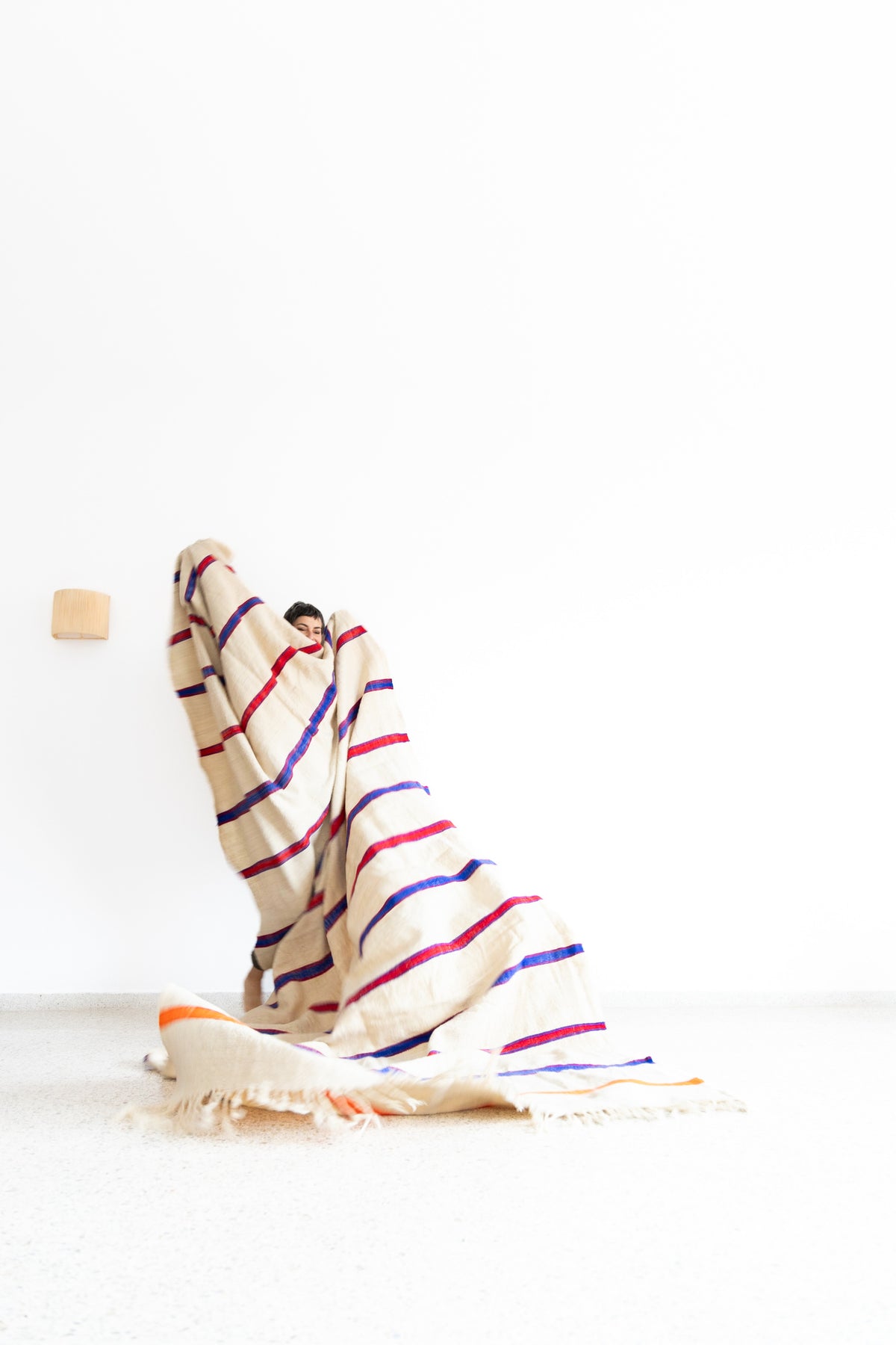 Haïk, Berber textile, 415 x 167 cm (13.6 x 5.4 feet)